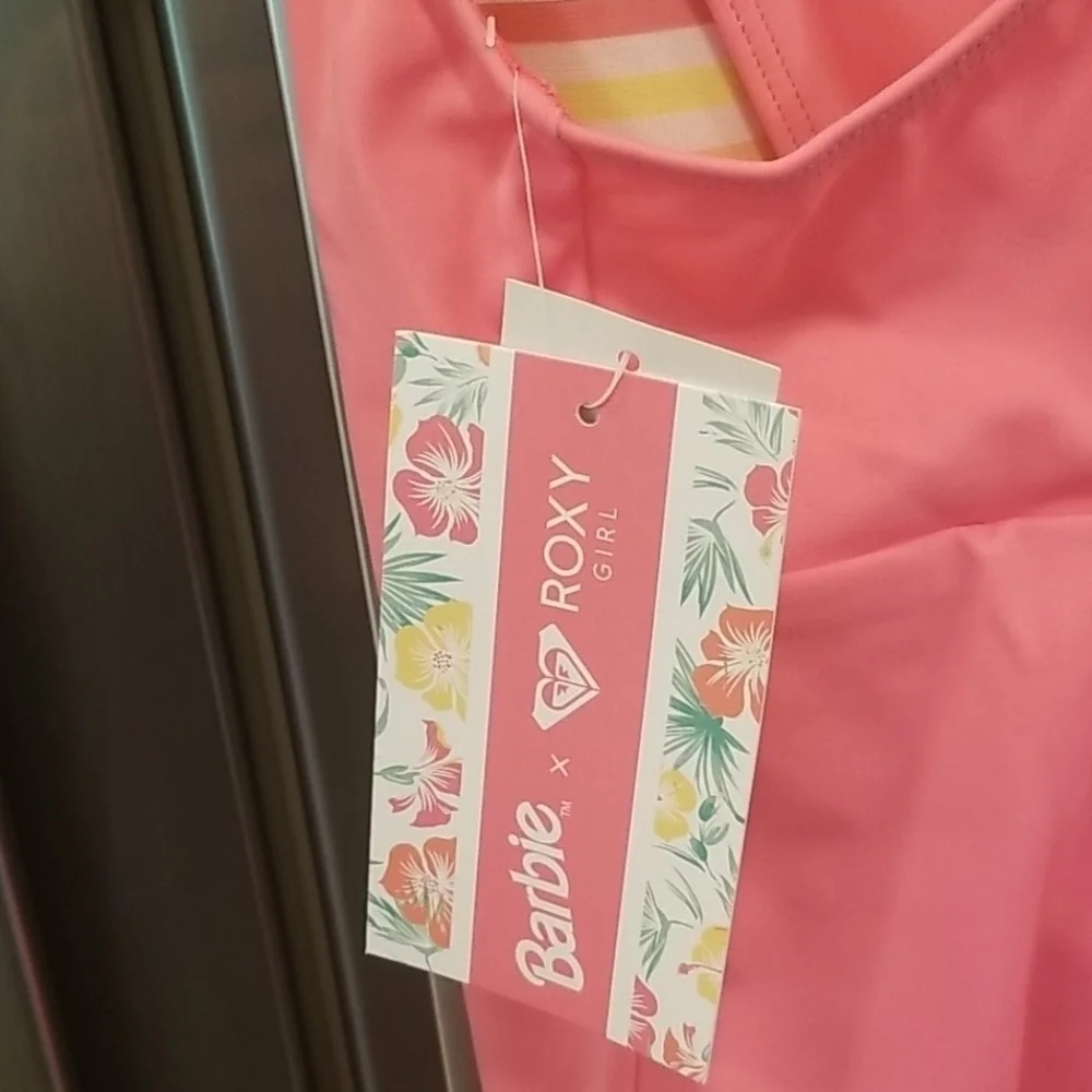 💕BARBIE x ROXY💕 One Piece Swimsuit Pink Lemonade